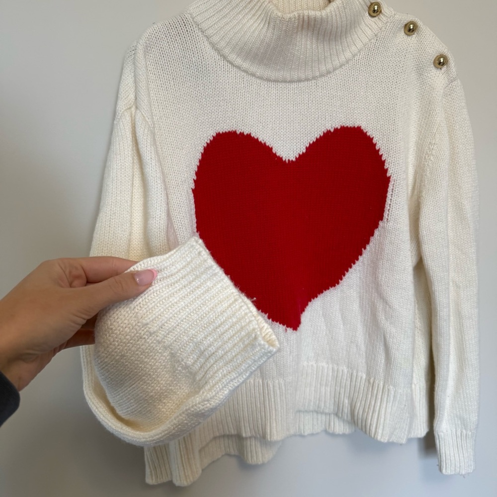 KATE SPADE HEART INTARSIA SWEATER - Picture 7 of 8